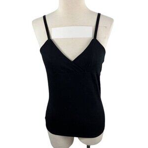 NWOT? OPEN EDIT Womens Black V-Neck Cotton Blend Camisole (M)